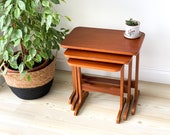 Mid-Century Danish Nesting Tables Vintage Nest of Tables