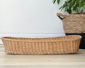 Vintage Wicker Indoor Planter Herb Planter Rattan Plant Pot Plant Trough Boho Home Decor