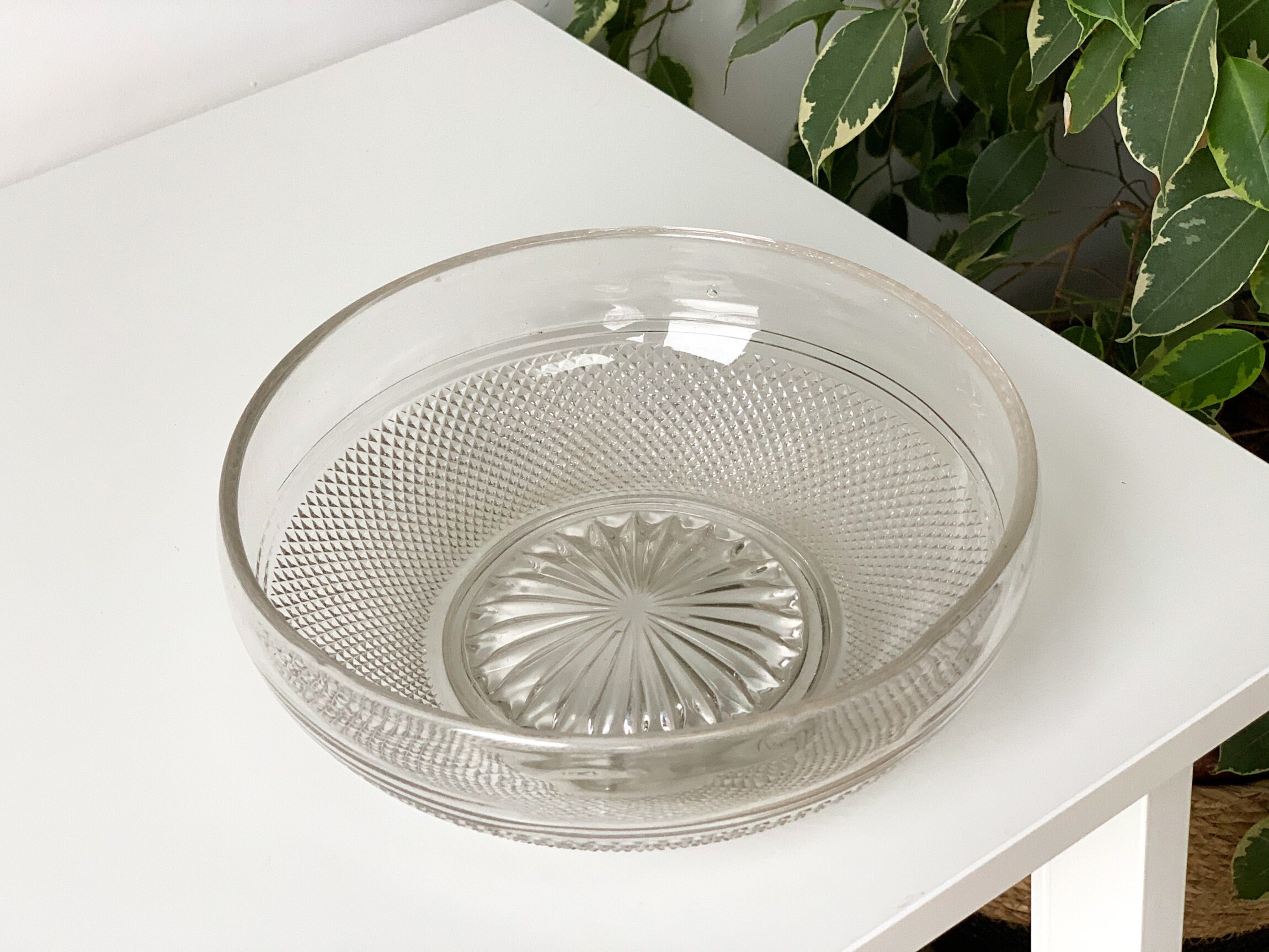 Vintage Glass Dessert Bowl Clear Glass Serving Bowl Small Etsy