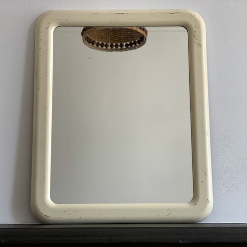 White Mirror From 80's / Vintage Round Plastic Wall Mirror Etsy