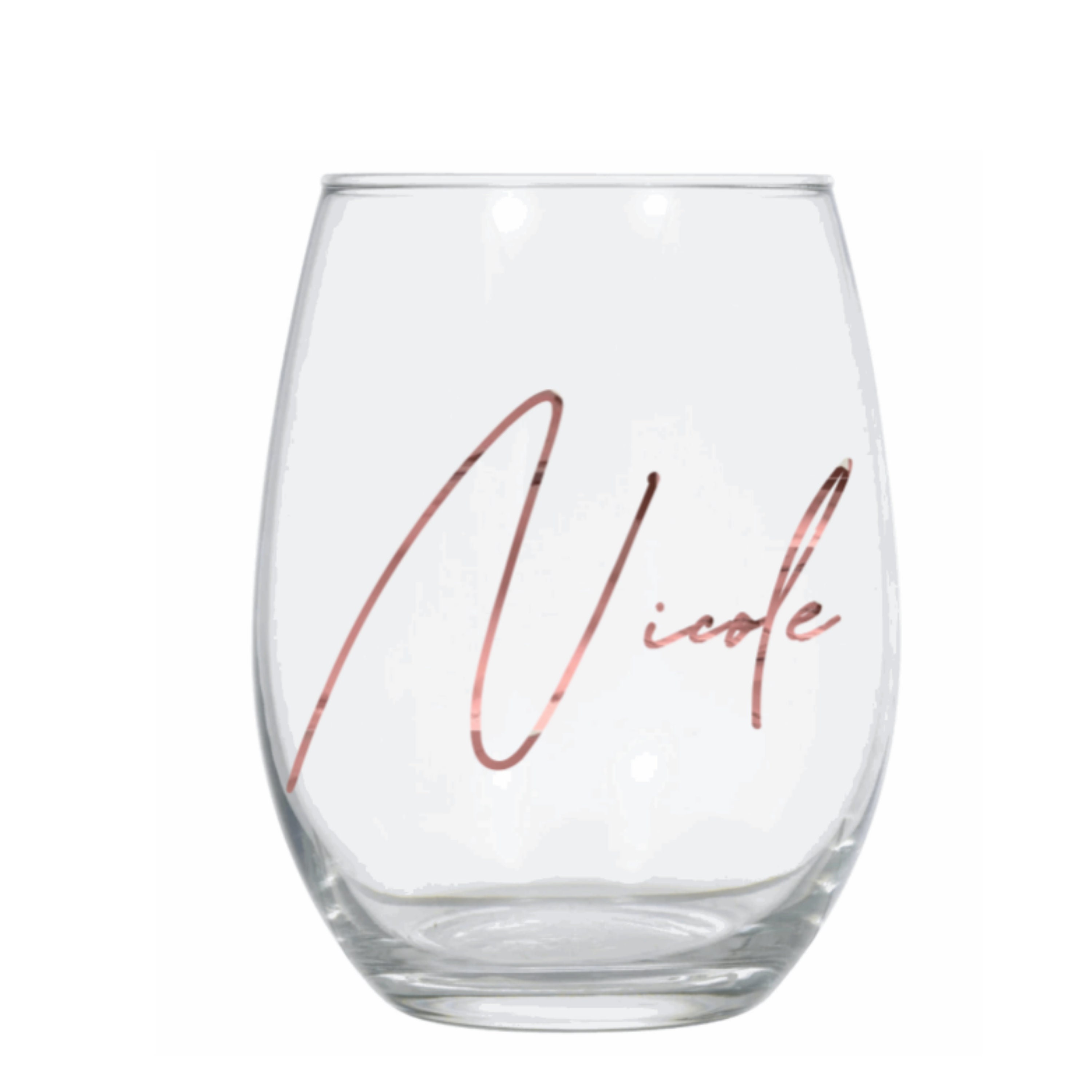  Copas de vino sin tallo personalizadas con serigrafía (25) :  Hogar y Cocina