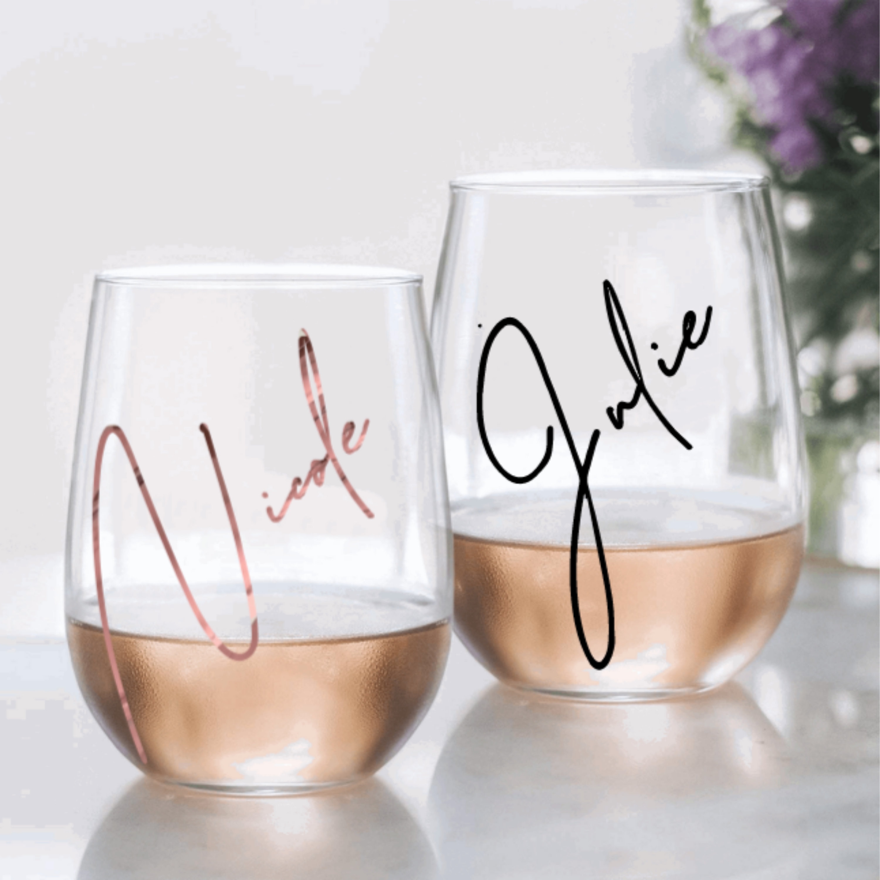 Copa de vino personalizada grabada con tu texto personalizado, regalos  personalizados, regalo único de cumpleaños, regalo de dama de honor,  regalos