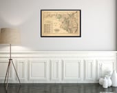 Map from 1876 New railroad of the state of Maryland, Delaware, and the District of Columbia Old Map Reprint Ready To Frame