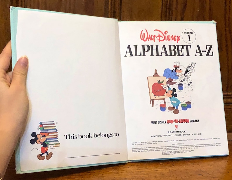 Vintage Volume 1 Walt Disney Alphabet A-Z Childrens Book - Etsy