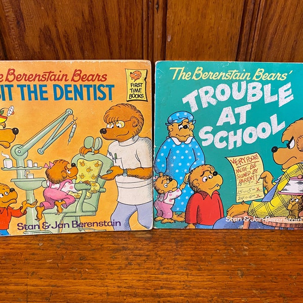 Vintage The Berenstain Bears Children’s Books | Visit The Dentist | Trouble At School
