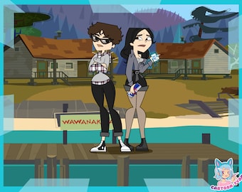 We draw you in your favorite animated TV show style, Portrait in cartoon style, personalized art, custom portrait
