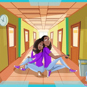We draw you in your favorite animated TV show style, Portrait in cartoon style, personalized art, custom portrait