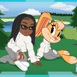 We draw you in your favorite animated TV show style, Portrait in cartoon style, personalized art, custom portrait