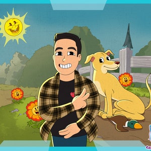 We draw you in your favorite animated TV show style, Portrait in cartoon style, personalized art, custom portrait