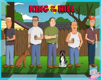 We draw you in your favorite animated TV show style, Portrait in cartoon style, personalized art, custom portrait