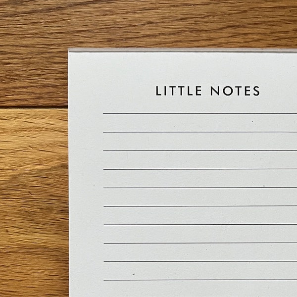 Notizblock - "Little Notes"  - Notizblock - To-Do Liste - DIN A6 - 100 Blatt - 100 % Recyclingpapier
