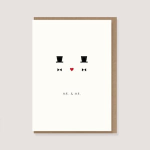 Klappkarte - zur Hochzeit - "Herz - Mr. & Mr."