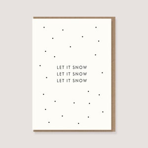 Karte - zu Weihnachten - "let is snow" - Weihnachtskarte, Frohe Weihnachten, Merry Christmas, Winterwonderland, Schneeflöckchen