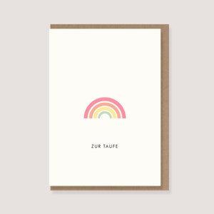 Karte - zur Taufe - "Regenbogen"