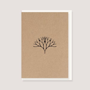 Trauerkarte - "Baum" - Kondolenzkarte, mit tiefem Mitgefühl, Trauer, Trauerfall, Beileid, Anteilnahme, modern, minimalistisch, Kraftpapier