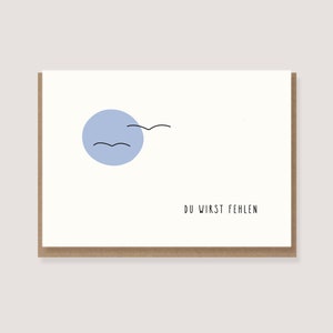 Trauerkarte - "Vögel - Du wirst fehlen" - Kondolenzkarte, mit tiefem Mitgefühl, Trauer, Trauerfall, Beileid, Anteilnahme, modern, neutral