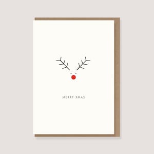 Karte - zu Weihnachten - "Elch - Merry Xmas"