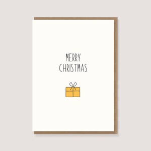 Karte - zu Weihnachten - "Geschenk - Merry Christmas"