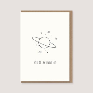 Karte - "You're my universe"