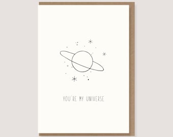 Karte - "You're my universe"