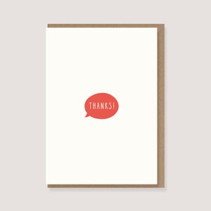 Karte - "Sprechblase - Thanks" - Dankeschön, Dankes-Karte, Muttertag, Thanks, Thank You, Sprechblase, Klappkarte mit Umschlag, Postkarte