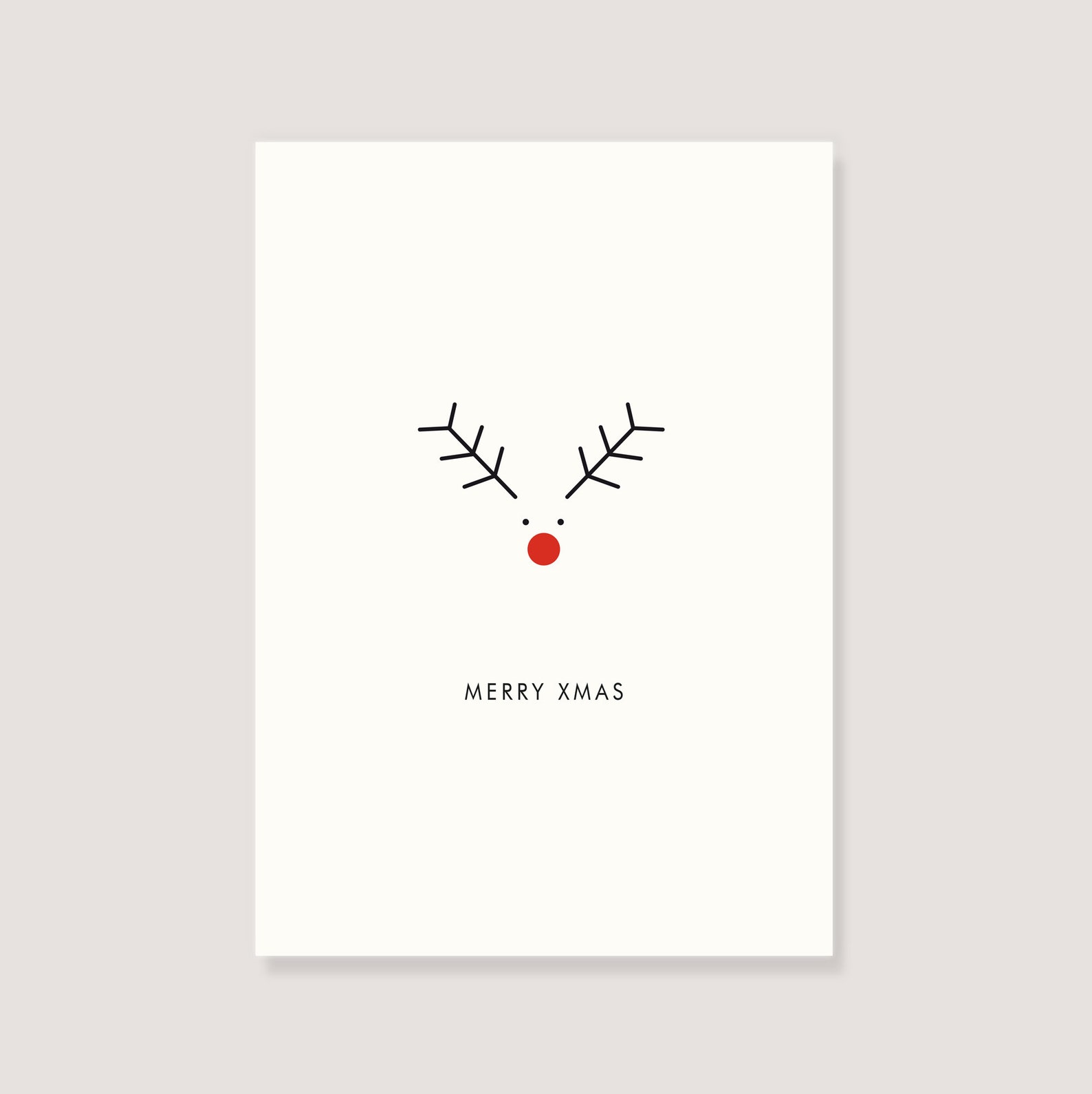 Karte zu Weihnachten Elch Merry Xmas Etsy.de