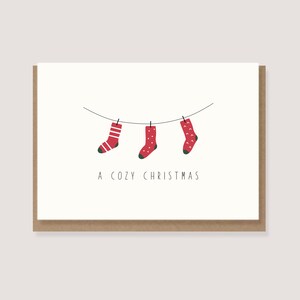 Karte - zu Weihnachten - "Socken - A Cozy Christmas"