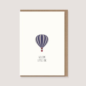 Karte - zur Geburt - "Heißluftballon - Welcome Little One"