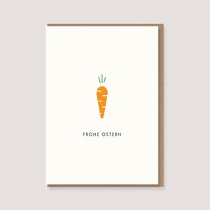 Karte  - zu Ostern - "Möhre - Frohe Ostern"