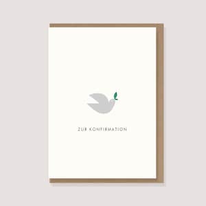 Klappkarte - "Taube - Zur Konfirmation" - Karte zur Konfirmation, Karte mit Umschlag, Gratulationskarte, Konfirmationskarte, Konfirmation