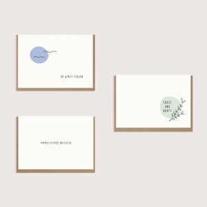 Set aus 3 Trauerkarten III