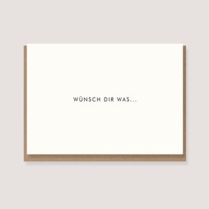 Karte - "Wünsch dir was..." Glückwunsch, Gratulationskarte, Gutschein, Grußkarte, Wünsche, Wünsch dir was...