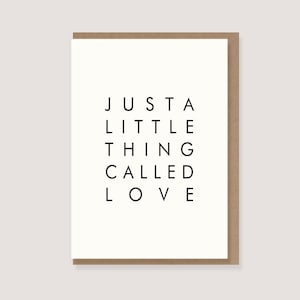 Karte - zur Hochzeit - "Just a little thing called love"