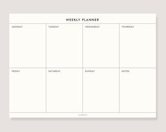 Weekly planner - "Weekly Planner" - weekly planner - to-do list - DIN A4 - 50 sheets - 100% recycled paper