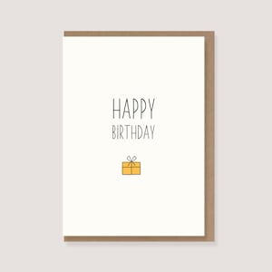 Karte - zum Geburtstag - "Geschenk - Happy Birthday"