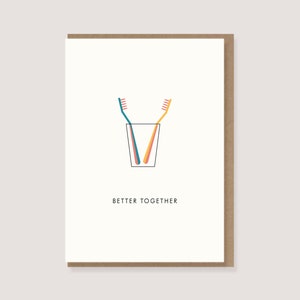 Karte - "Zahnbürsten - Better Together" - versandkostenfrei ab 25 Euro innerhalb Deutschlands -