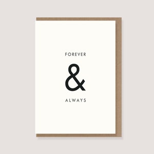 Klappkarte - zur Hochzeit - "Forever & Always“