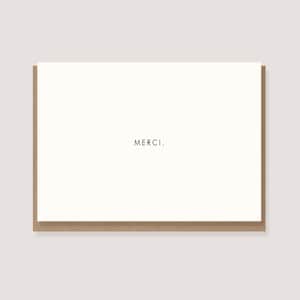 Karte - "Merci" - Dankeschön, Klappkarte mit Umschlag, Karte, Dankeskarte, Grußkarte, Muttertag, Merci, Dankbarkeit zeigen
