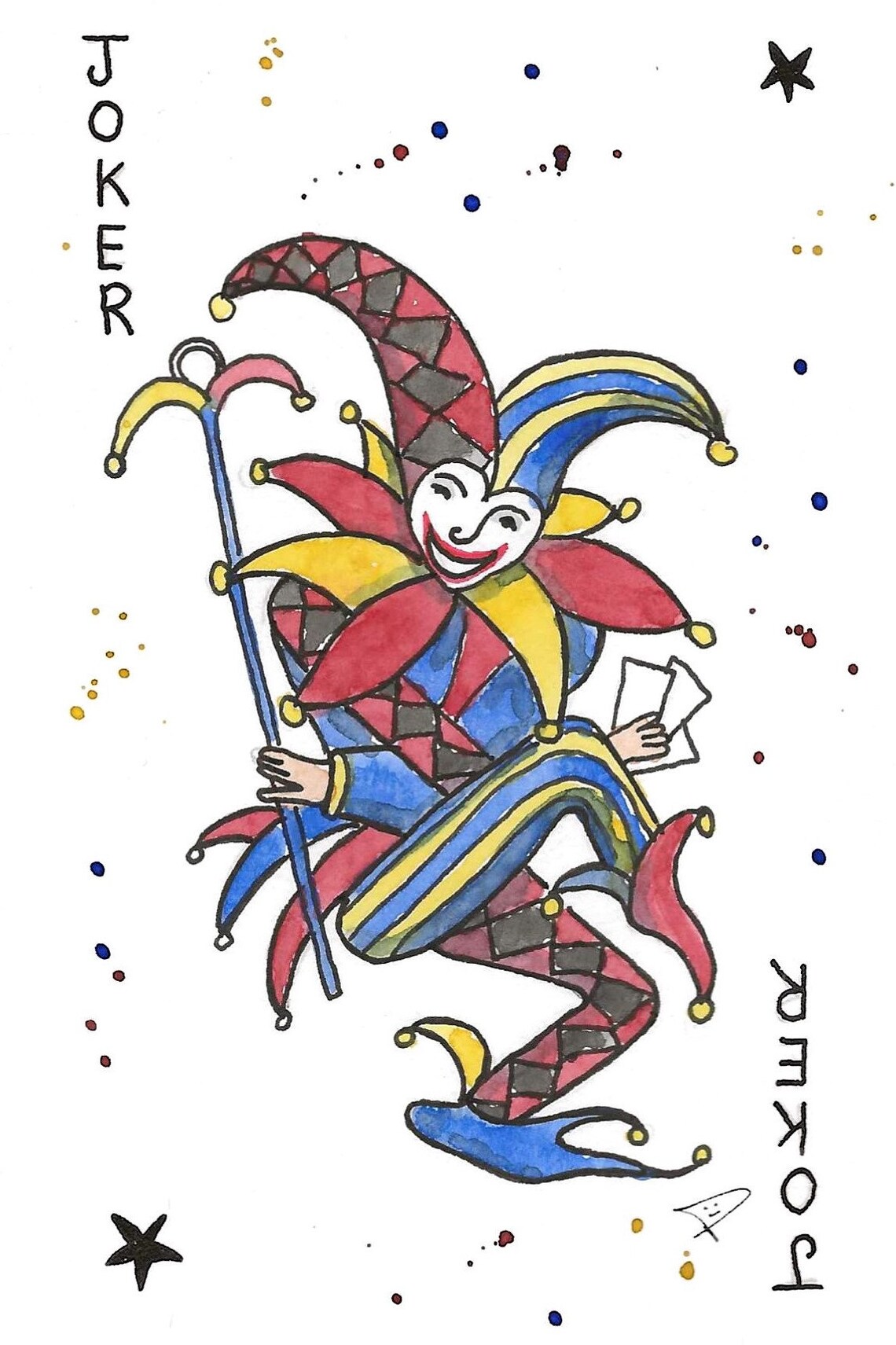 Face Cards in Deck of Cards Illustration Fine Art Postcards Etsy Canada