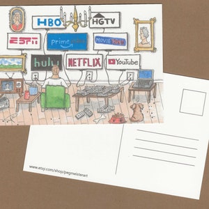 Décoration de salle de cinéma, illustration artistique, carte postale de film de télévision HD, décoration de chambre en streaming, cadeau pour cinéphile ou téléspectateur