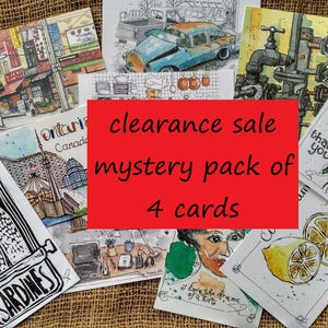 A variety of mystery postcards pack, illustrated fine art postcards, can't decide so surprise me, you won't know what you will get.