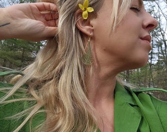 Handmade real pressed fern Botanical Earrings | woodland Earrings