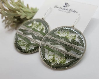 Handmade fern earrings | woodland jewelry | boho accessories