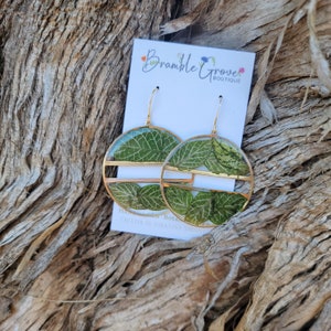 Preserved leaf woodland Earrings | handmade garden inspired jewelry | green fern nature accessories | botanical earrings | gardener gift |