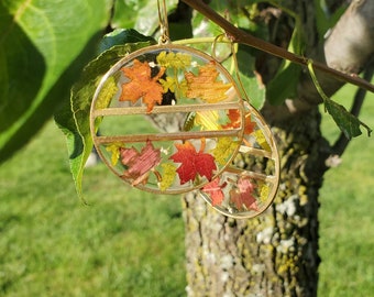 Handmade real leaf fall earrings | boho botanical jewelry | gardener gift | artsy accessories