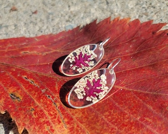 Handmade simple modern real fern earrings | gardener gift | plant lover jewelry | fall accessories