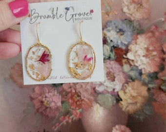 Handmade beautiful valentine's floral earrings | pink cornflower jewelry | gardener gift