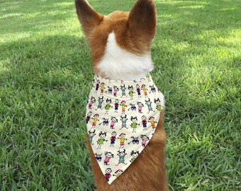 Funny dog bandana,cheerful dog bandana,colorful dog bandana,unique dog bandanas