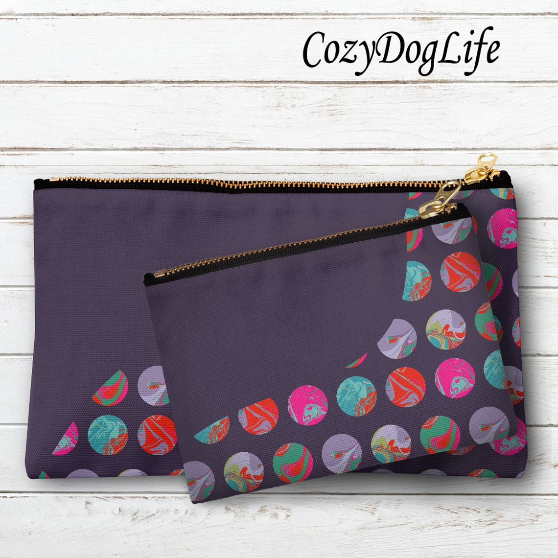 Purple Dog Poop Bag Holder Marble Poop Bag Holder Colorful Etsy