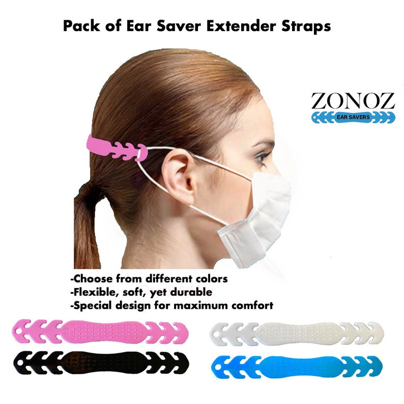 5 Pack of Ear Saver Extender Straps / Ear Savers for Face Mask Etsy